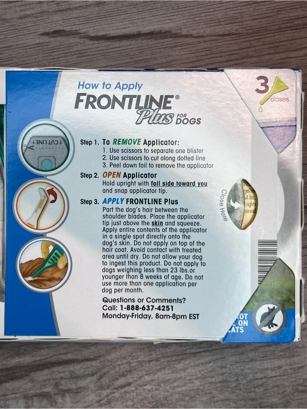 Frontline Plus for Dogs Spot Treatment 23-44 lbs - 3 Doses